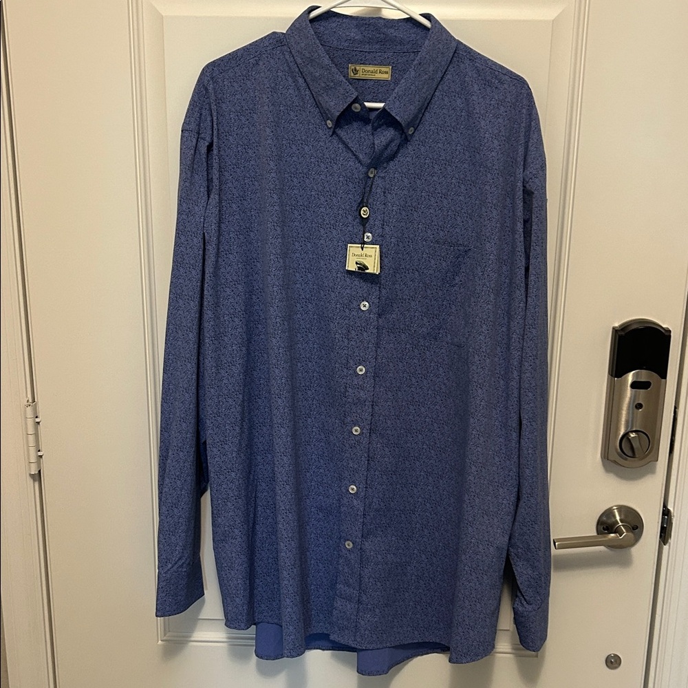 Donald Ross Men’s Blue Patterned Shirt

NWT